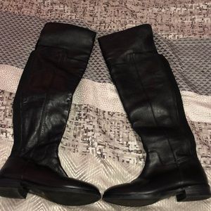 Black high knee boots